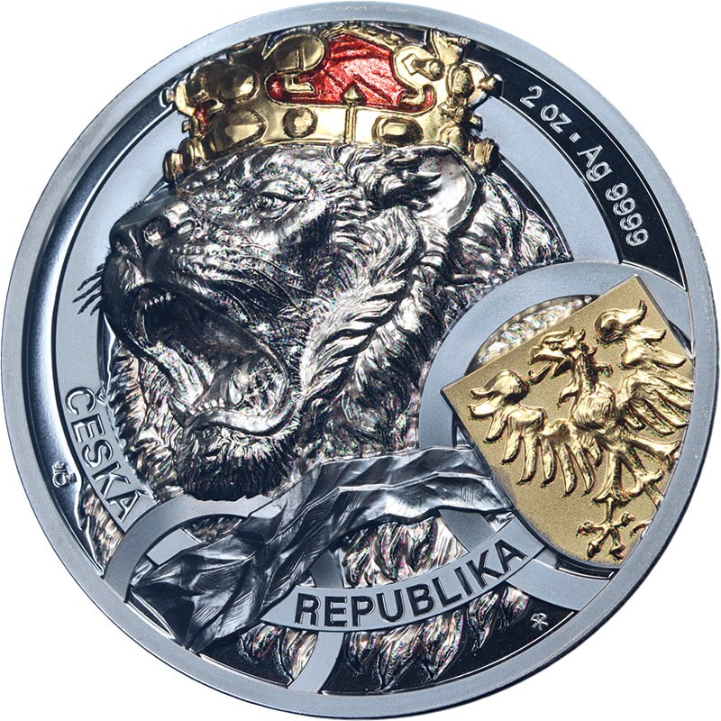 2025 Niue $5 Czech Lion Ultra High Relief 2oz Silver Black Proof Coin OGP COA (1 of 3)