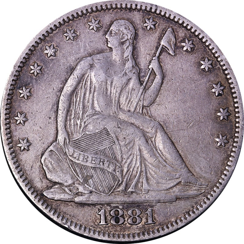 1881 Seated Half Dollar XF Details 90% Silver Nice Eye Appeal (1 of 2)