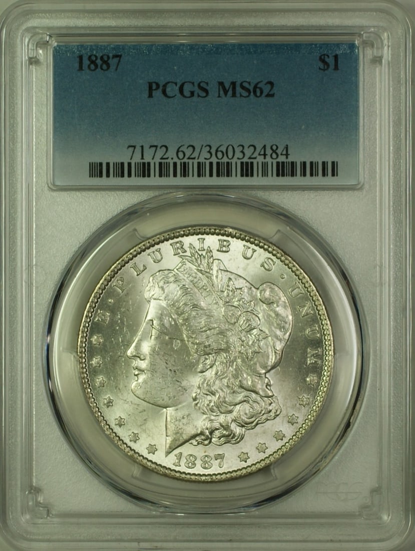 1887 Morgan Silver Dollar PCGS MS-62 Uncirculated Coin (1 of 2)