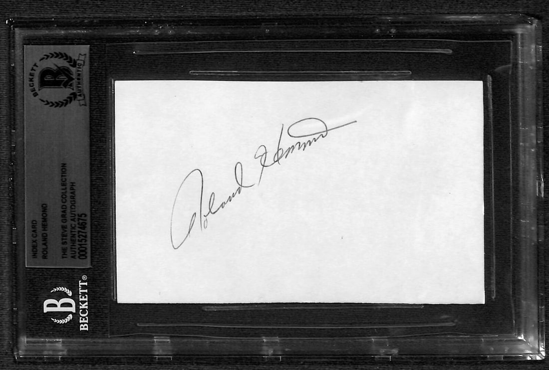 Roland Hemond Autographed 3x5 Index Card Beckett Authenticated (1 of 1)