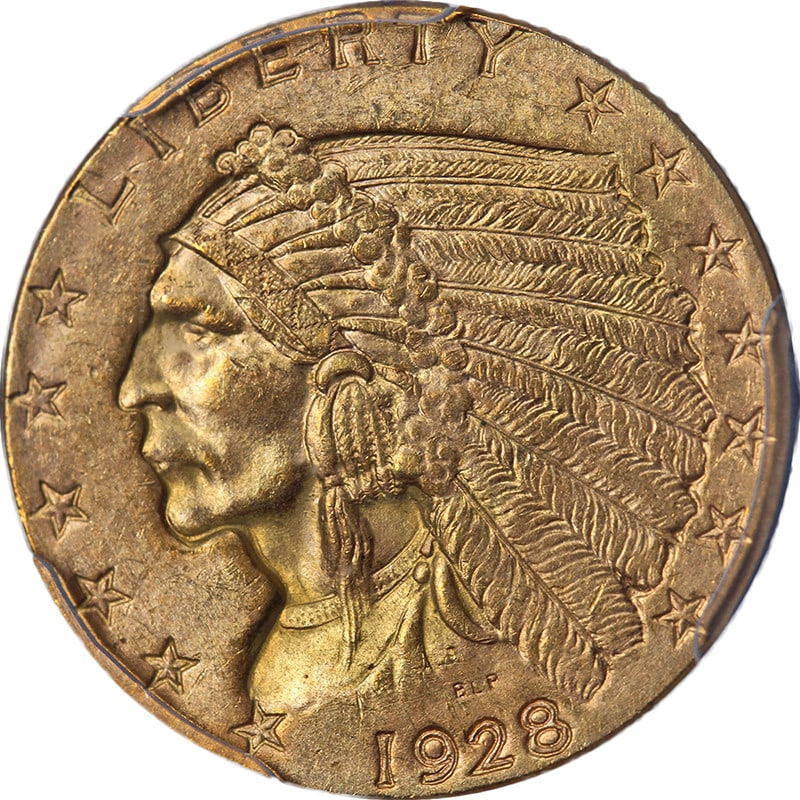 1928 Indian Gold $2.50 Coin PCGS MS64 Strong Strike Great Appeal (1 of 4)