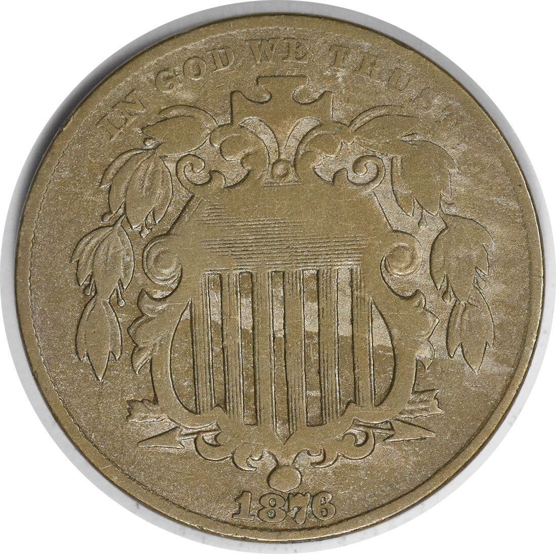 1876 Shield Nickel VF Uncertified Philadelphia Mint 5C Coin (1 of 2)