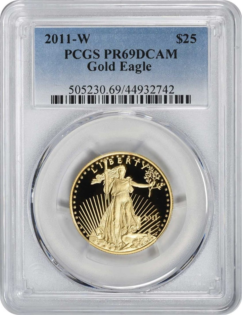 2011-W $25 American Gold Eagle PR69DCAM PCGS Proof Coin (1 of 2)