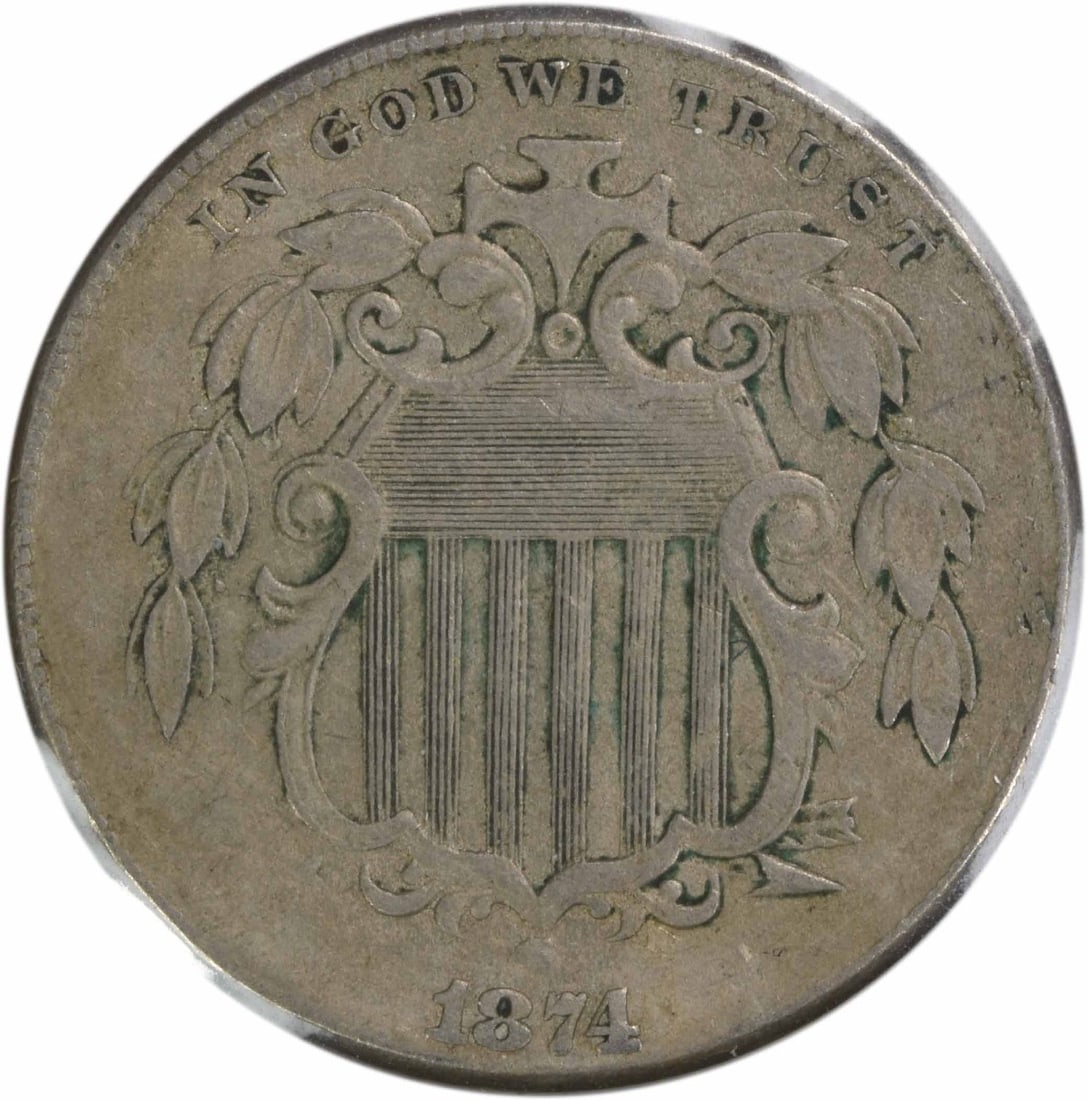 1874 Shield Nickel DDO EF Uncertified Philadelphia Mint (1 of 2)