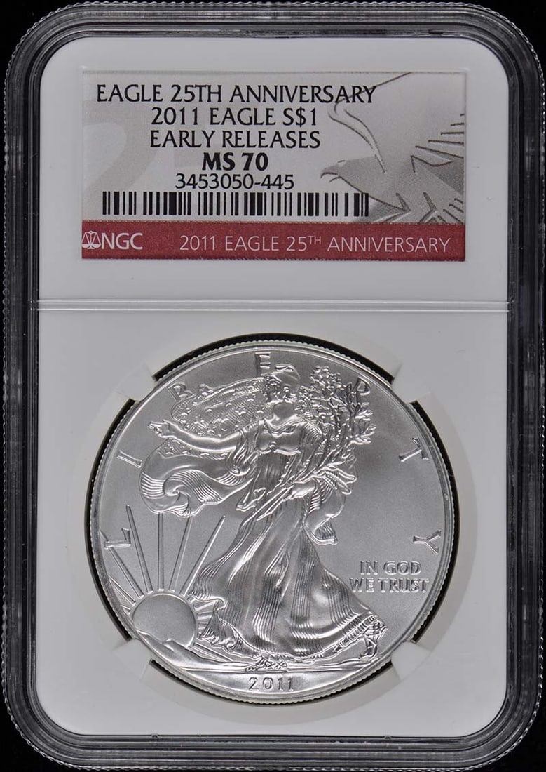 2011 Philadelphia Eagle S$1 Coin NGC MS70 Early Releases (1 of 2)