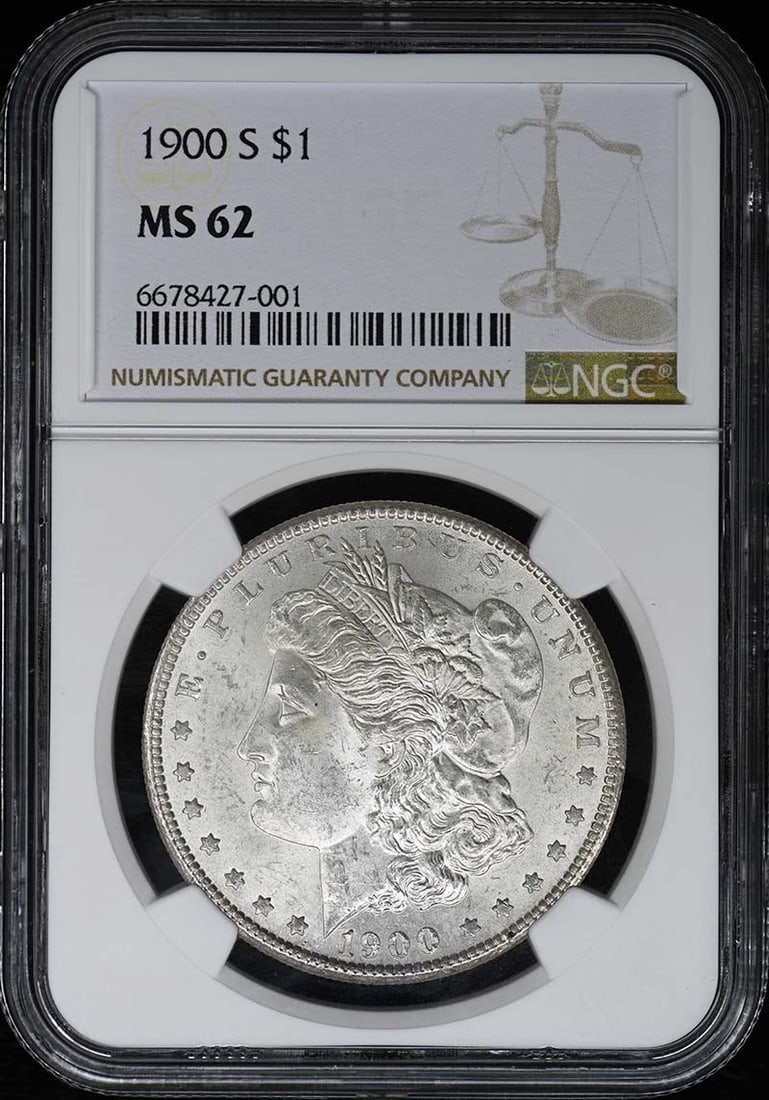 1900-S Morgan Dollar NGC MS62 Uncirculated Coin (1 of 2)