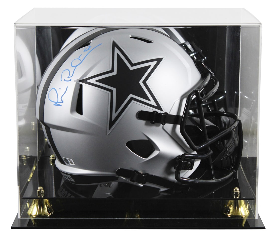Michael Irvin Signed Dallas Cowboys Rave Helmet with BAS Authentication: Michael Irvin Signed Dallas Cowboys Rave Helmet with BAS Authentication Celebrate the legacy of Michael Irvin with this autographed Rave Full Size Speed Replica Helmet, featuring the iconic Dallas Cow