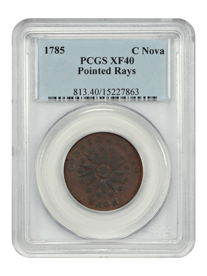 1785 C Nova Colonial Coin PCGS XF40 Pointed Rays Variety (1 of 4)