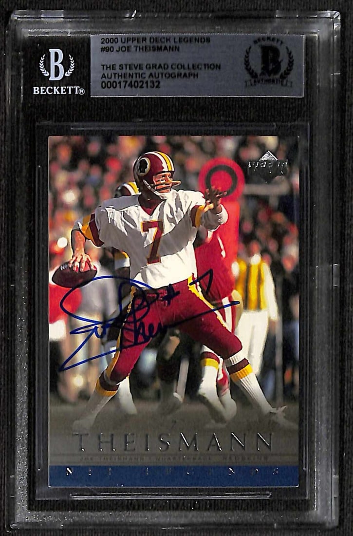 Joe Theismann Signed 2000 Upper Deck Legends #90 Card Beckett Authenticated (1 of 1)