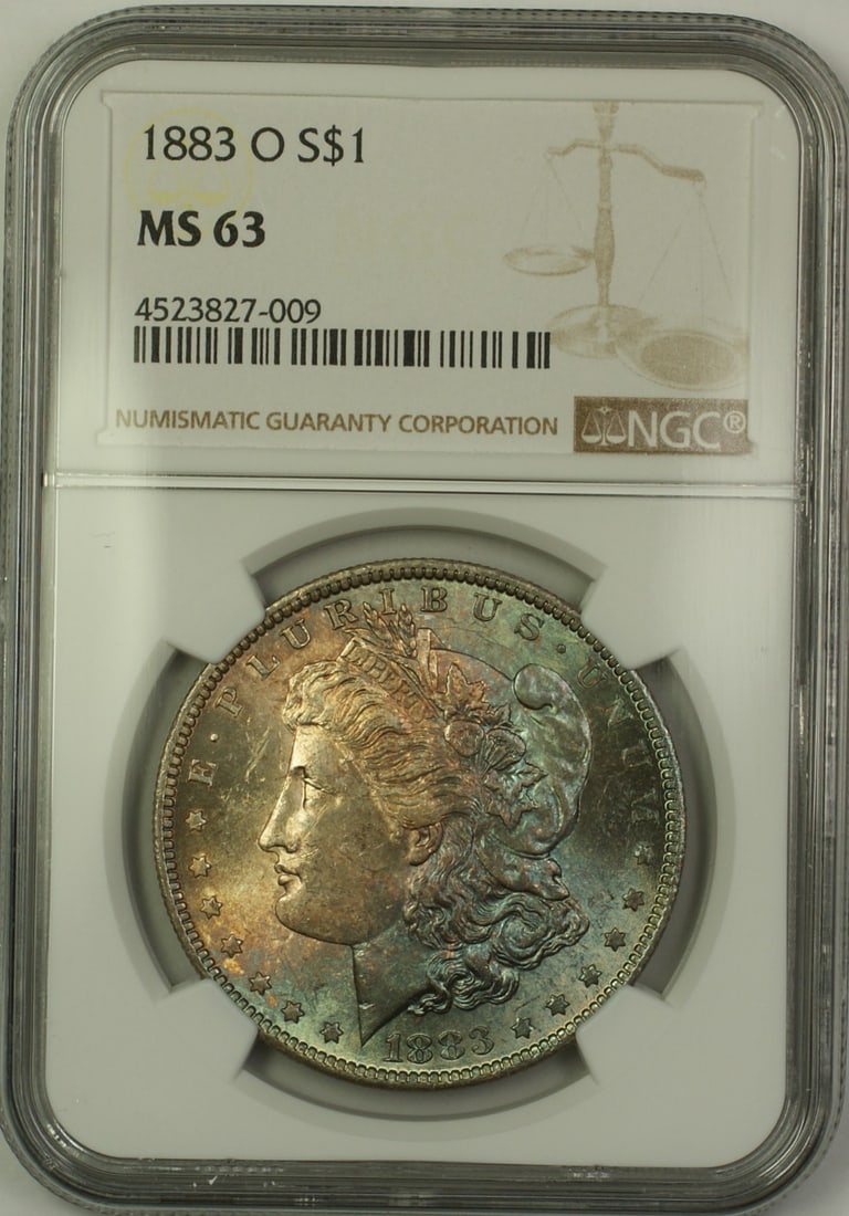 1883-O NGC MS63 Morgan Silver Dollar Toned Coin (1 of 2)