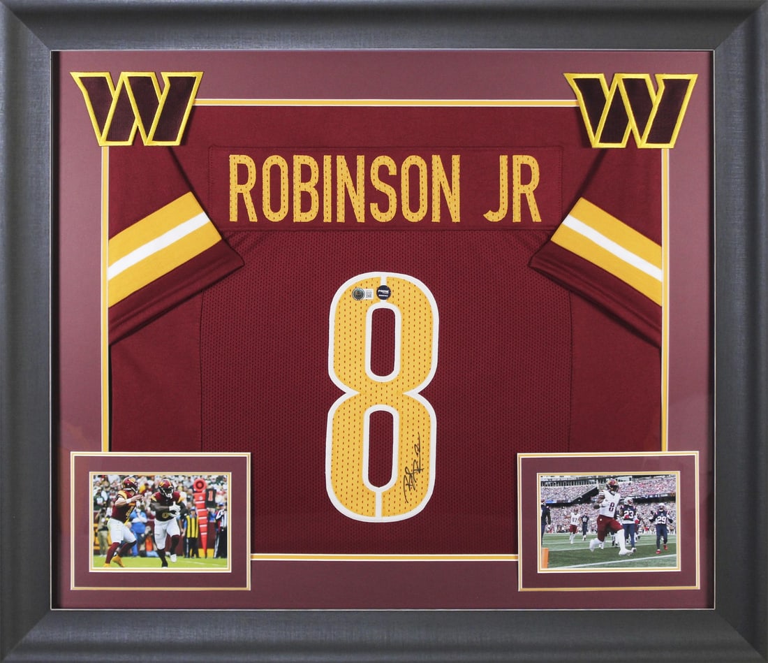 Brian Robinson Jr. Signed Maroon Pro Style Jersey Framed BAS Witnessed (1 of 2)