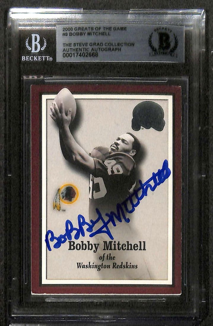 Bobby Mitchell Signed 2000 Greats of the Game #9 Card Beckett Authenticated (1 of 1)