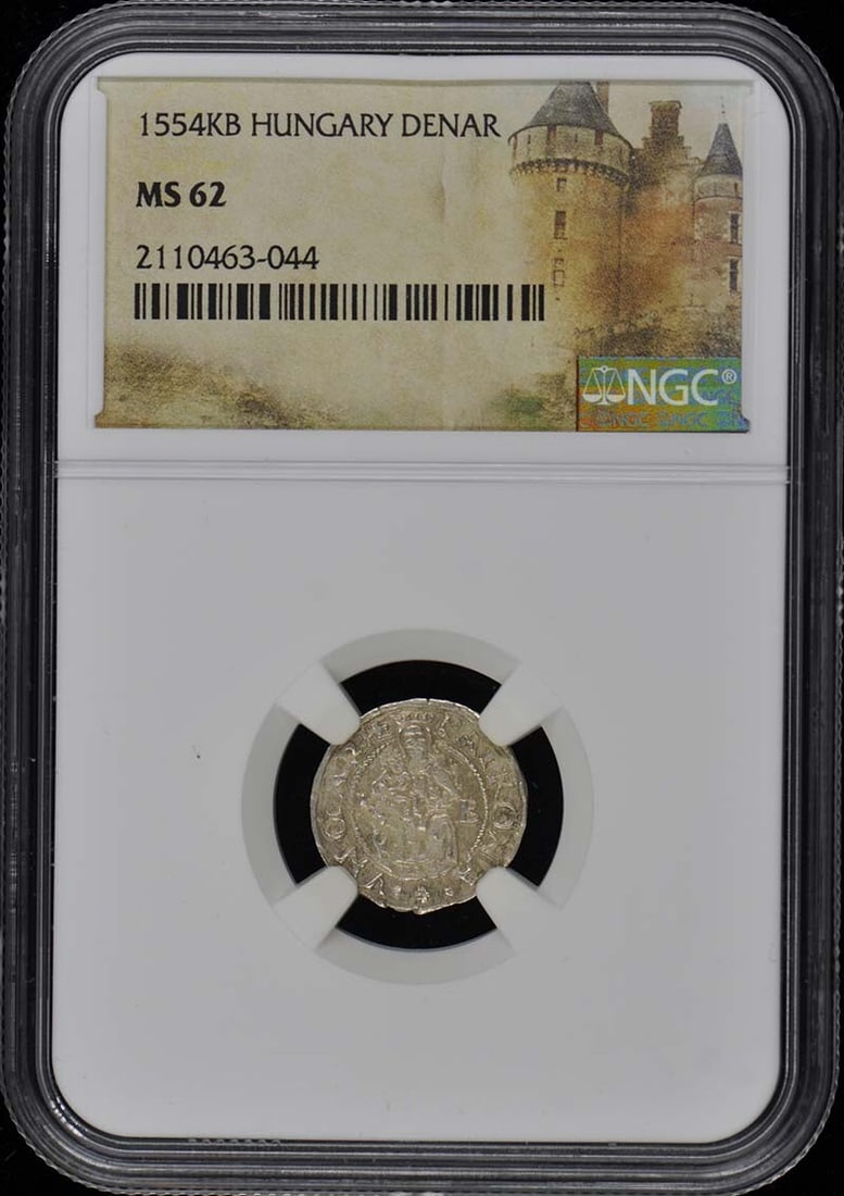 Uncirculated 1554KB Hungary Denar NGC MS62 Certified Coin: Uncirculated 1554KB Hungary Denar NGC MS62 Certified Coin This 1554KB Hungary Denar is certified by NGC with a grade of MS62, indicating its uncirculated condition. The coin is pre-owned and showcases