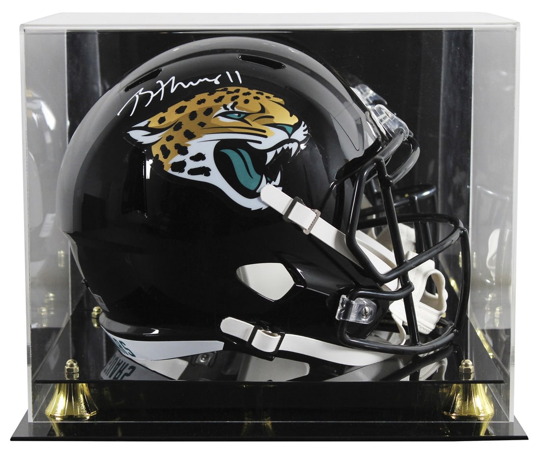 Brian Thomas Jr. Autographed Jaguars Full Size Speed Helmet with Display Case (1 of 4)