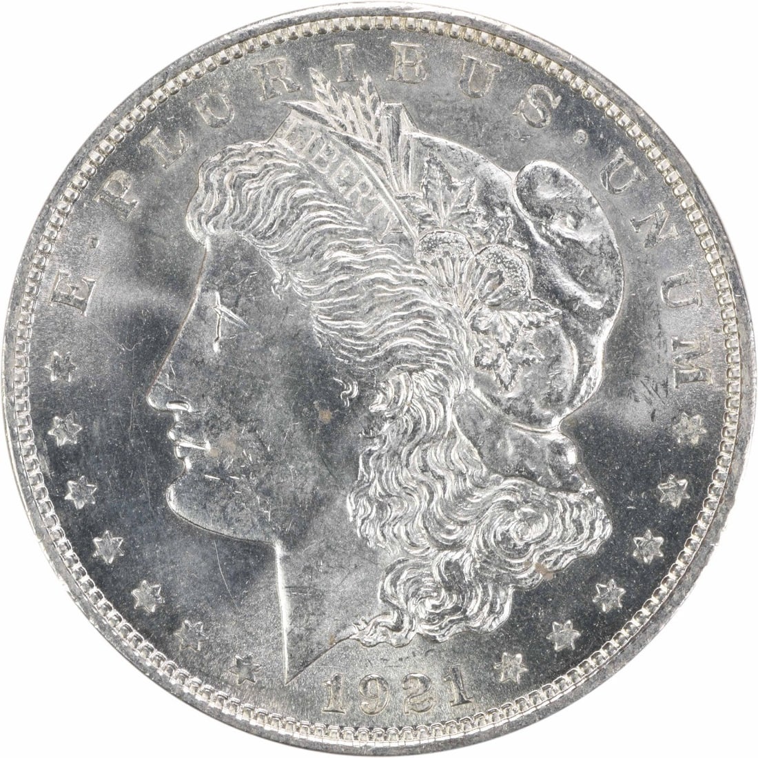 1921-D Morgan Silver Dollar Choice BU Uncertified Coin (1 of 2)