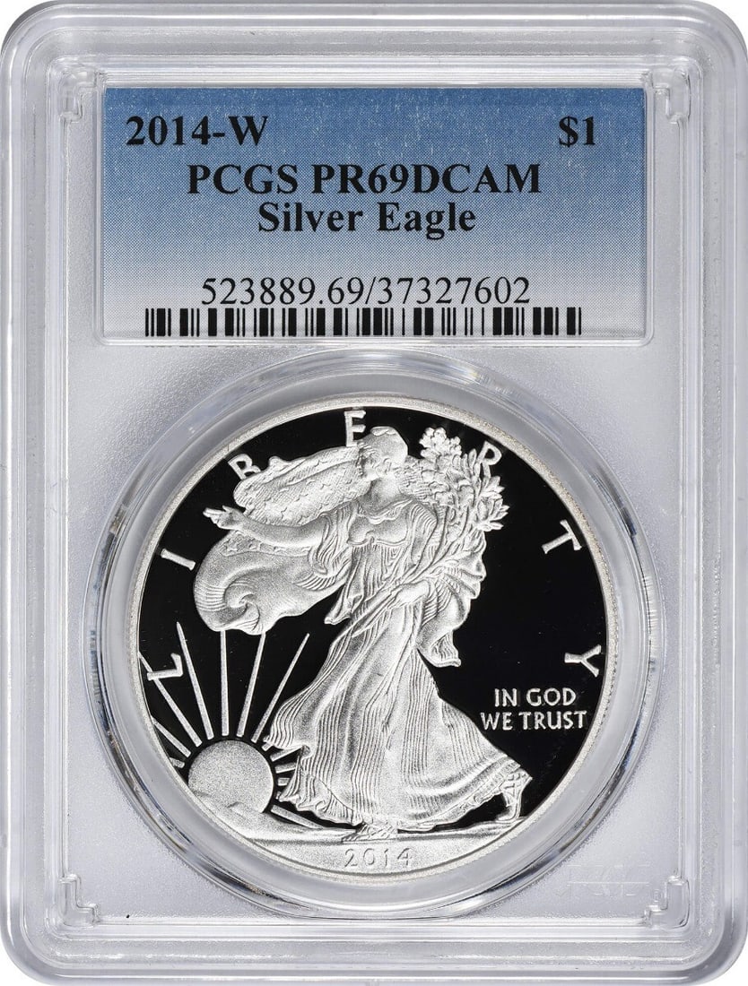 2014-W PCGS PR69DCAM American Silver Eagle 1 oz Proof Coin (1 of 2)