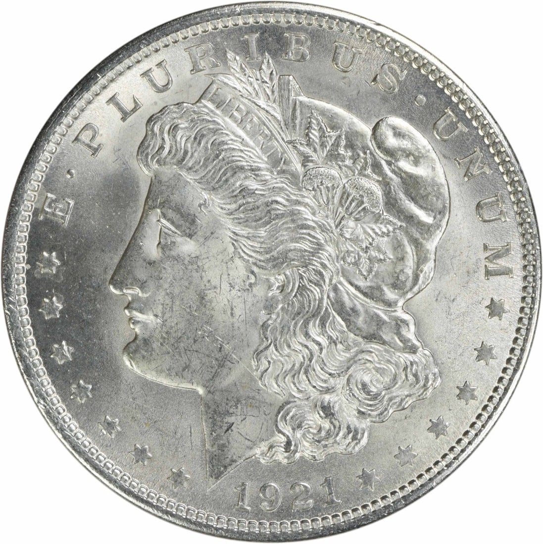 1921 Morgan Silver Dollar Choice BU Uncertified Silver Coin (1 of 2)