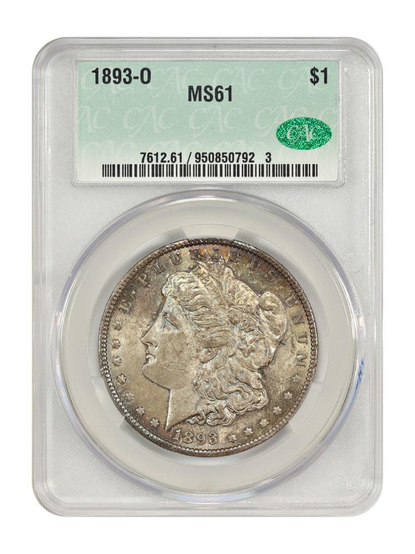 1893 New Orleans Morgan Dollar $1 CACG MS61 Scarce Mint State Coin (1 of 4)