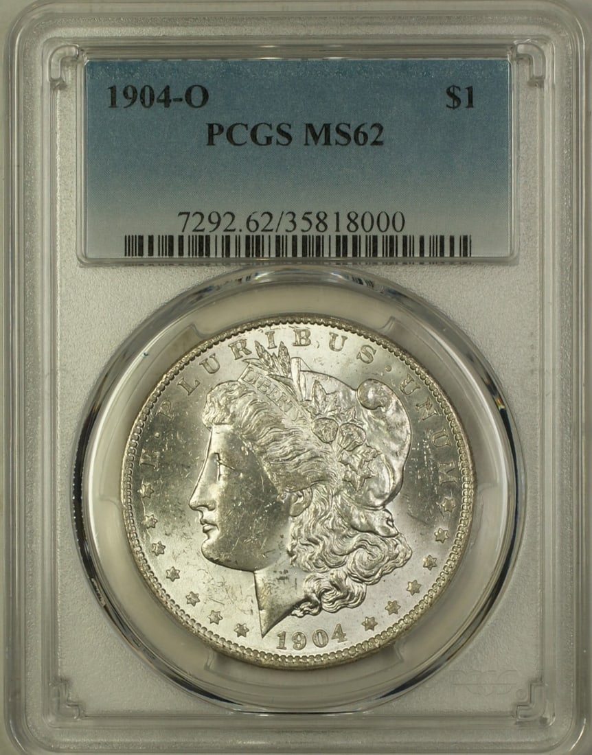1904-O Morgan Silver Dollar Coin PCGS MS-62 Uncirculated (1 of 2)