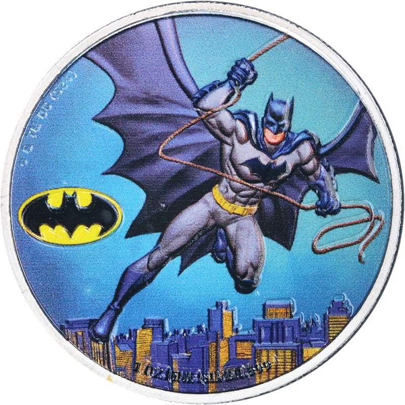 2024 Samoa $5 Silver Batman Night Hero Colorized Coin with OGP and COA (1 of 3)