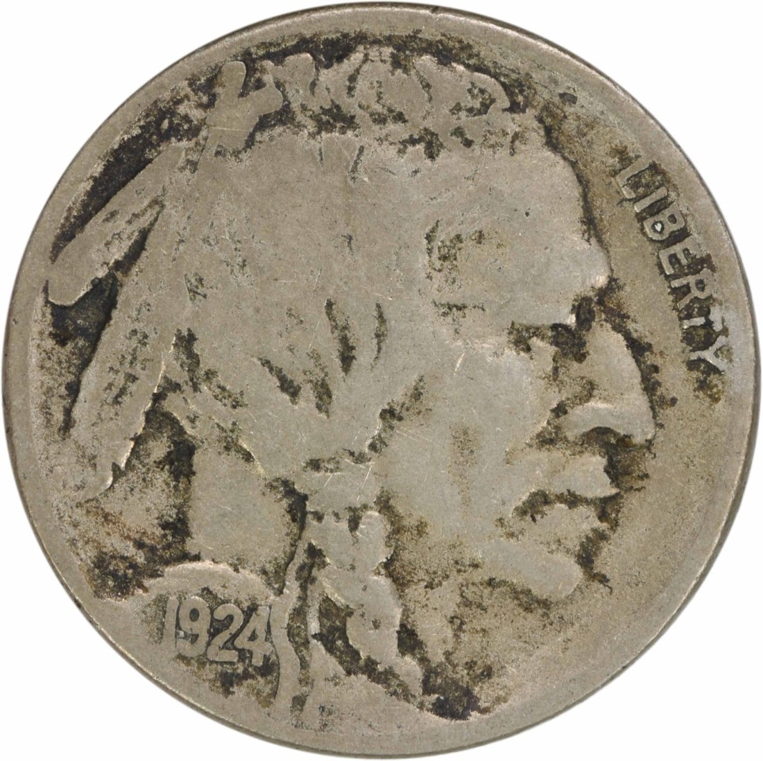 1924-S Buffalo Nickel 5C Circulated Coin by James Earle Fraser (1 of 2)