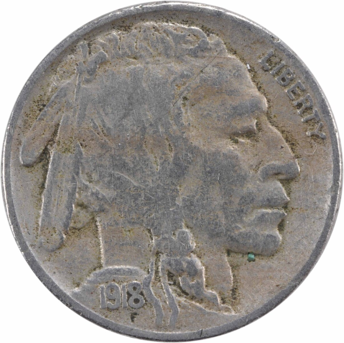 1918-S Buffalo Nickel VF Uncertified James Earle Fraser Design: 1918-S Buffalo Nickel VF Uncertified James Earle Fraser Design This 1918-S Buffalo Nickel is a captivating piece of numismatic history, featuring a vintage design by renowned artist James Earle Fraser