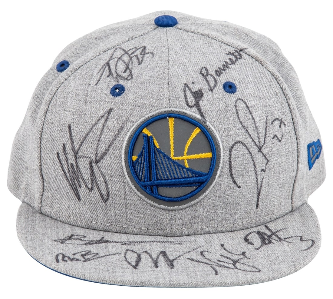 2017-18 Golden State Warriors Signed Championship Hat PSA/DNA COA (1 of 4)
