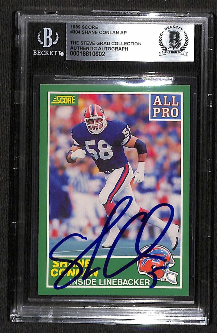 Shane Conlan Signed 1989 Score #304 Football Card Beckett Authenticated (1 of 1)