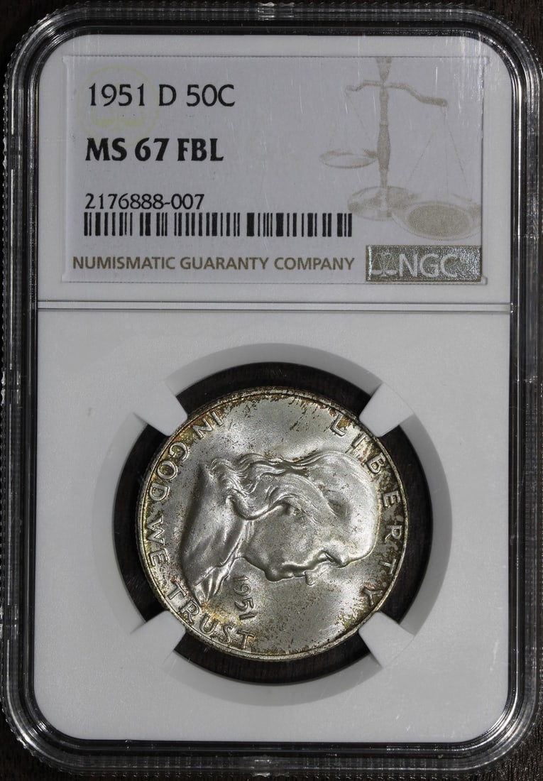 1951-D Franklin Half Dollar 50C NGC MS67 FBL Superb Gem (1 of 4)