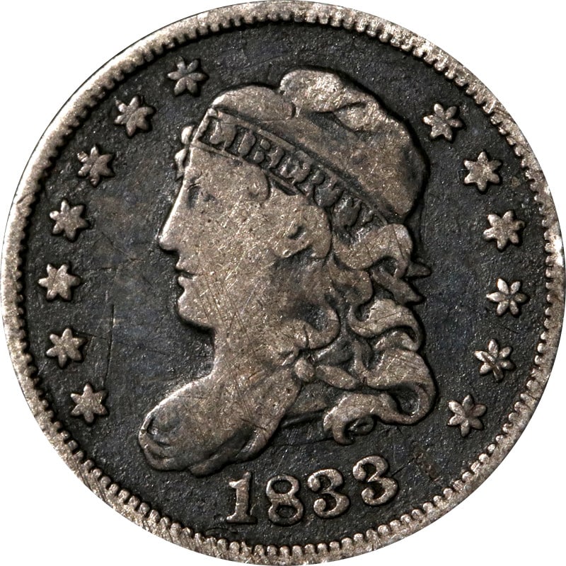 1833 Bust Half Dime Silver Coin Circulated UNCERTIFIED (1 of 2)