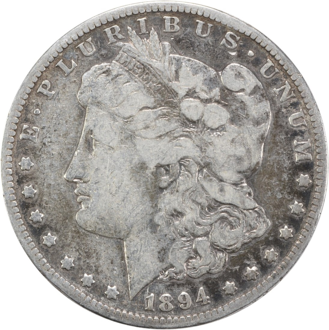 Morgan Dollar 1894 San Francisco Mint 90 Percent Silver Fine Grade Uncertified (1 of 2)