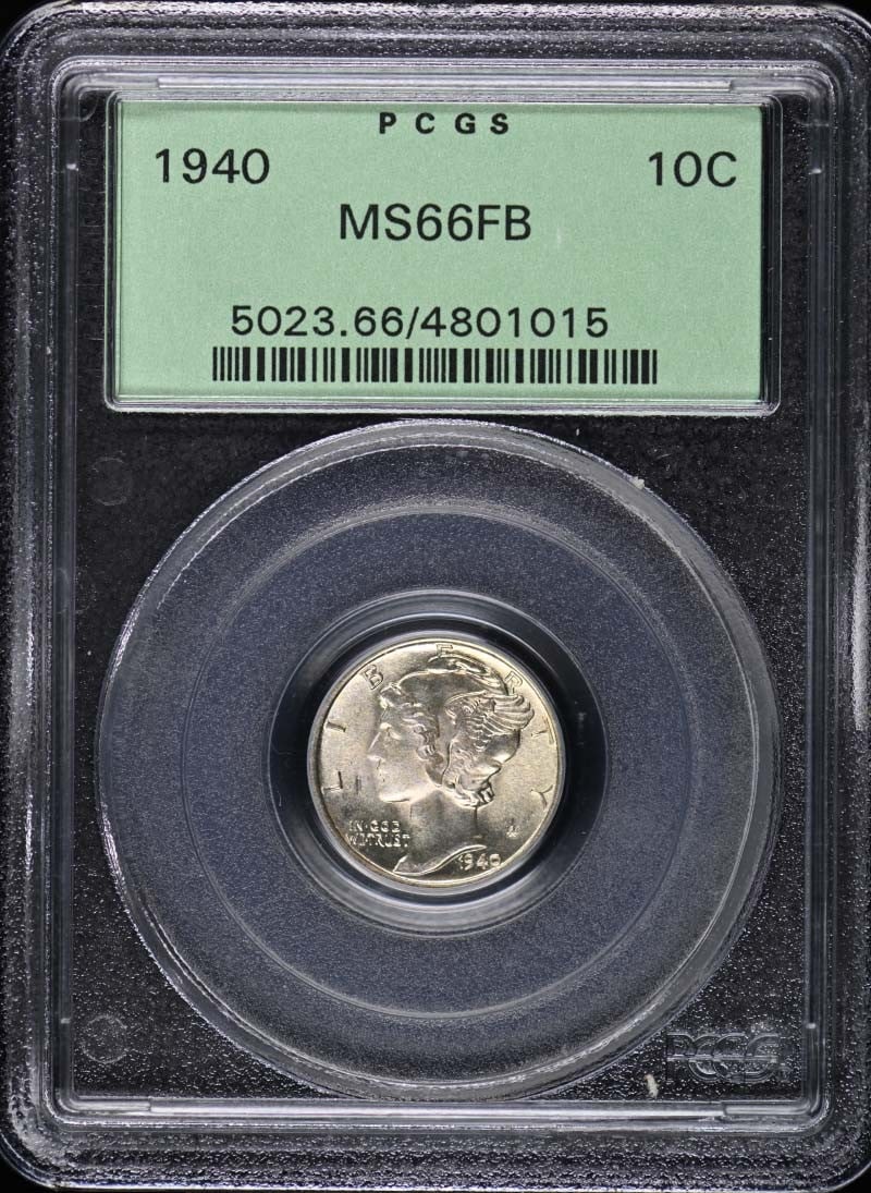 1940 Mercury Dime PCGS MS66FB Philadelphia Mint Coin (1 of 2)