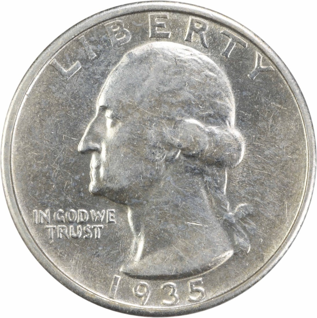 1935-D Washington Silver Quarter AU Uncertified 90% Silver Coin (1 of 2)