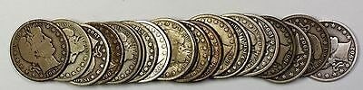 1907-D Barber Half Dollar Roll of 20 Circulated 90% Silver Coins (1 of 4)