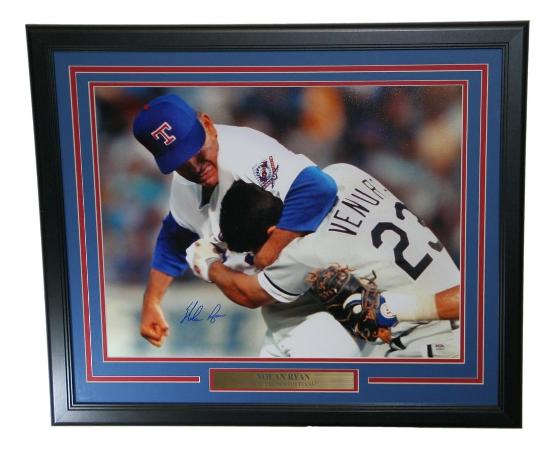 Nolan Ryan Signed Authentic Framed 16x20 Texas Rangers Photo PSA/DNA (1 of 3)