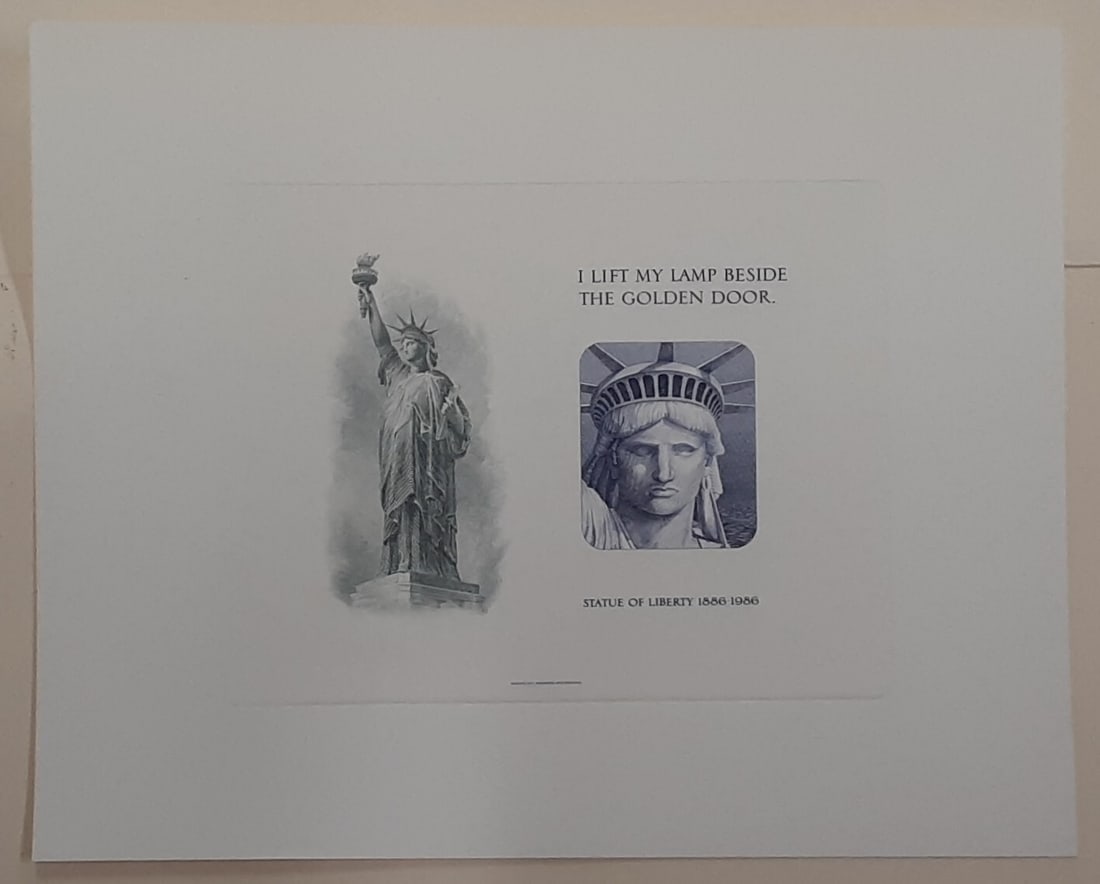 BEP Souvenir Card Statue of Liberty 1985 ANA Baltimore (1 of 2)