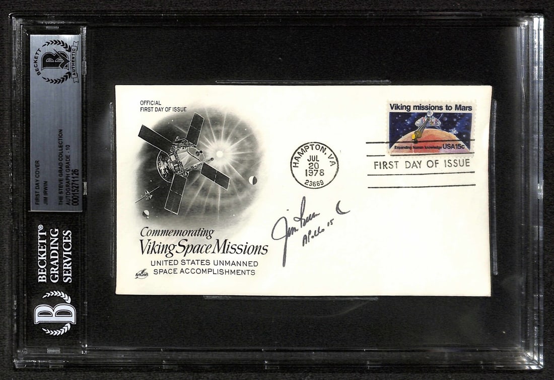 Jim Irwin Signed Apollo 15 FDC Autographed Grade 10 Beckett (1 of 1)