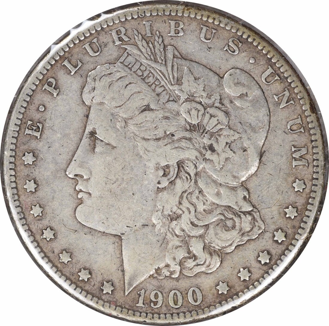 1900-O Morgan Silver Dollar VF Uncertified 90% Silver Coin (1 of 2)