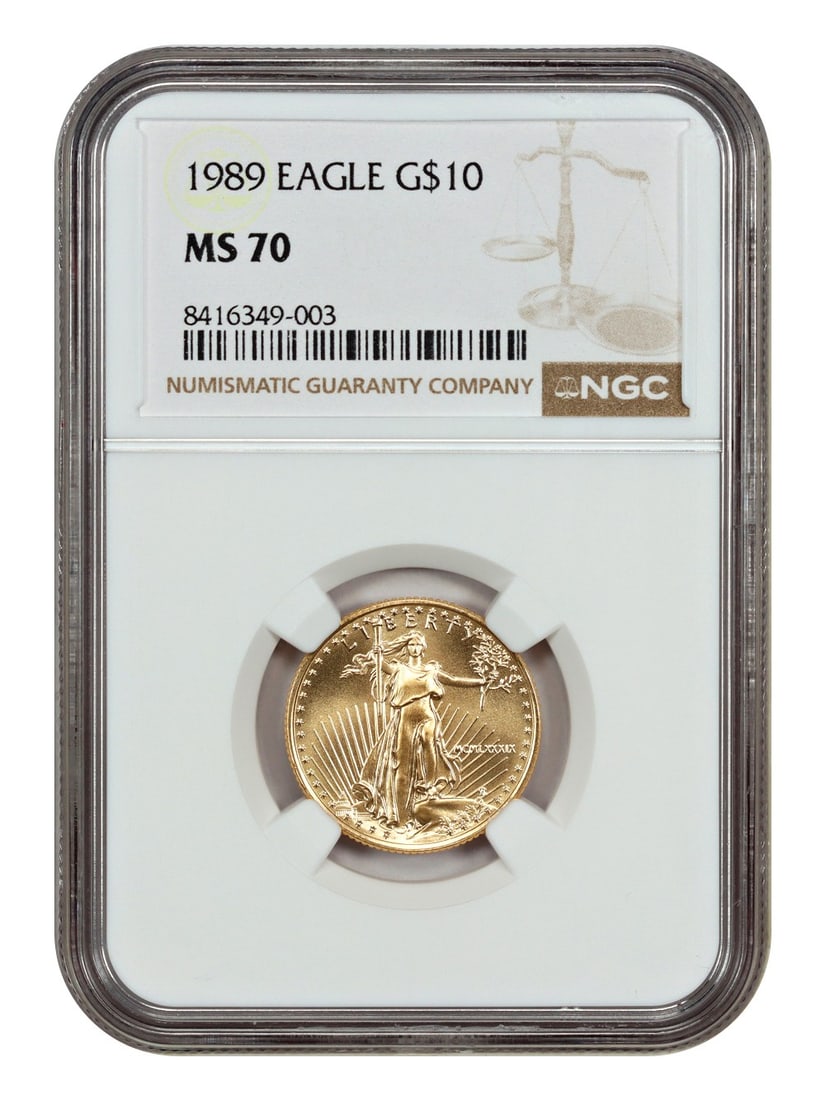 1989 NGC MS70 $10 Gold Eagle Coin Uncirculated (1 of 4)