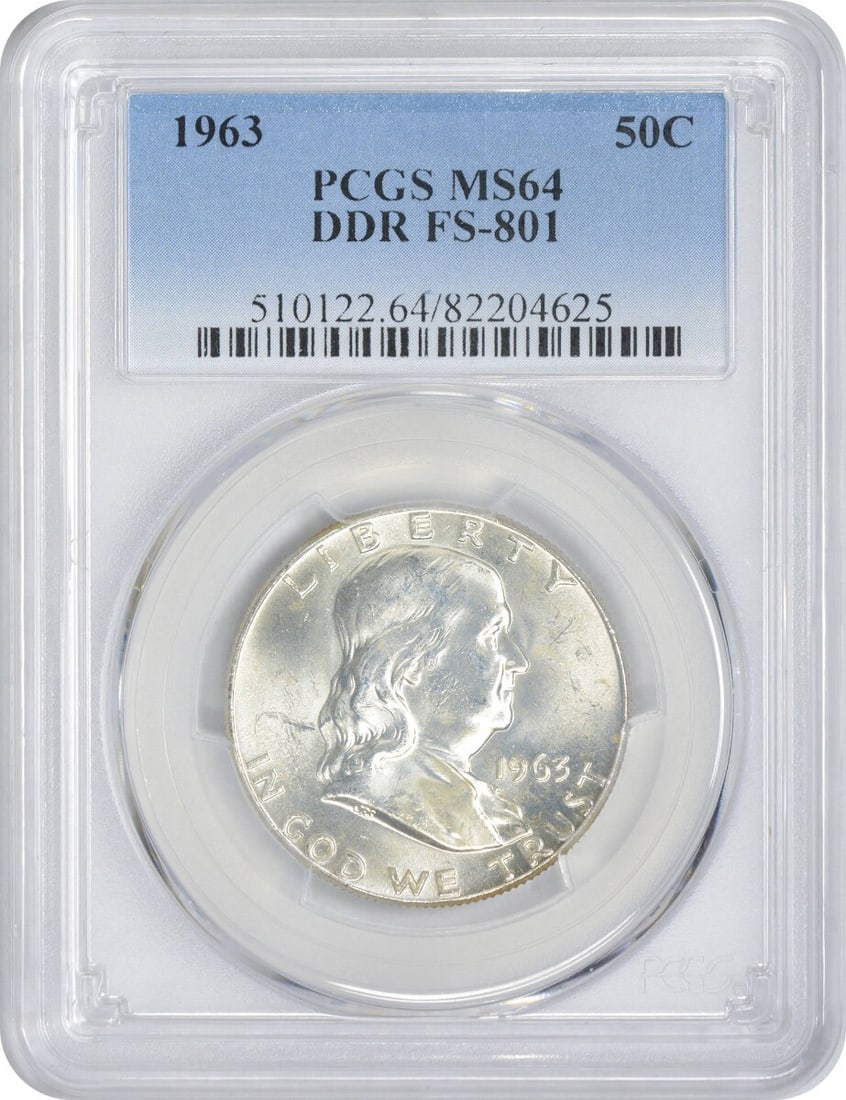 1963 Franklin Half Dollar MS64 PCGS 90% Silver Uncirculated (1 of 2)