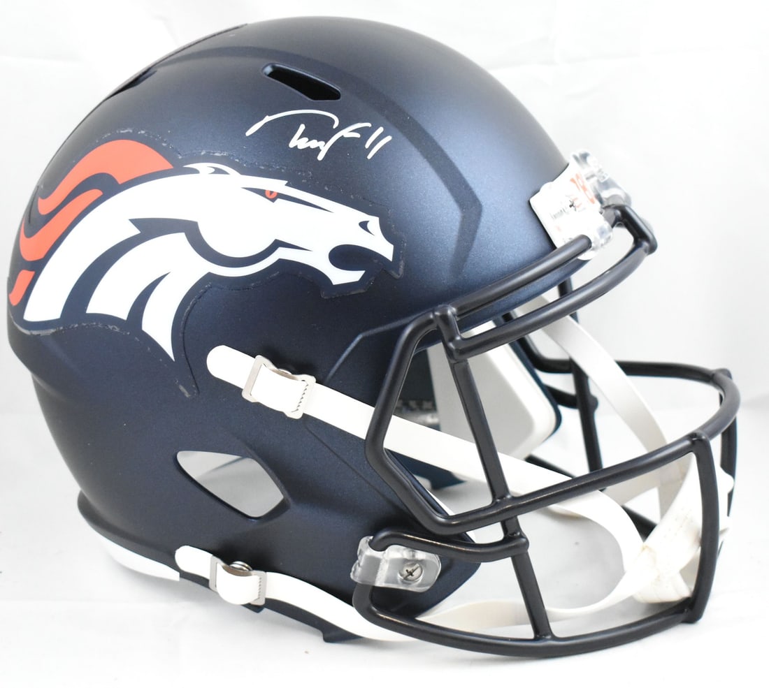 Troy Franklin Signed Denver Broncos Full Size Helmet Beckett Authenticated (1 of 5)