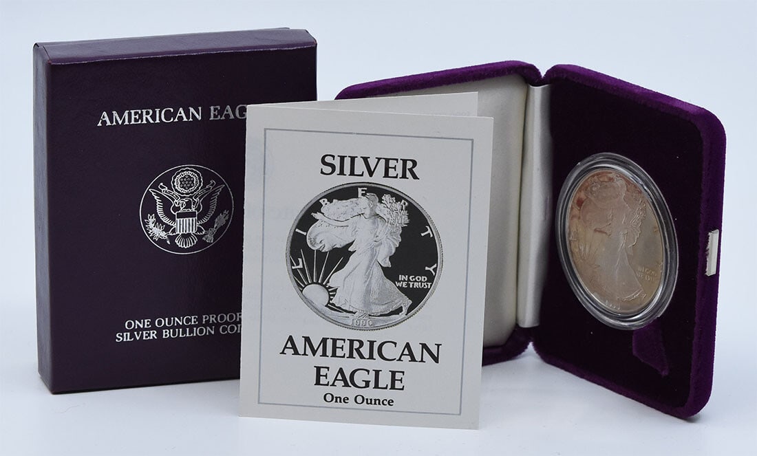 1990-S American Proof Silver Eagle 1 oz in Original Packaging (1 of 1)