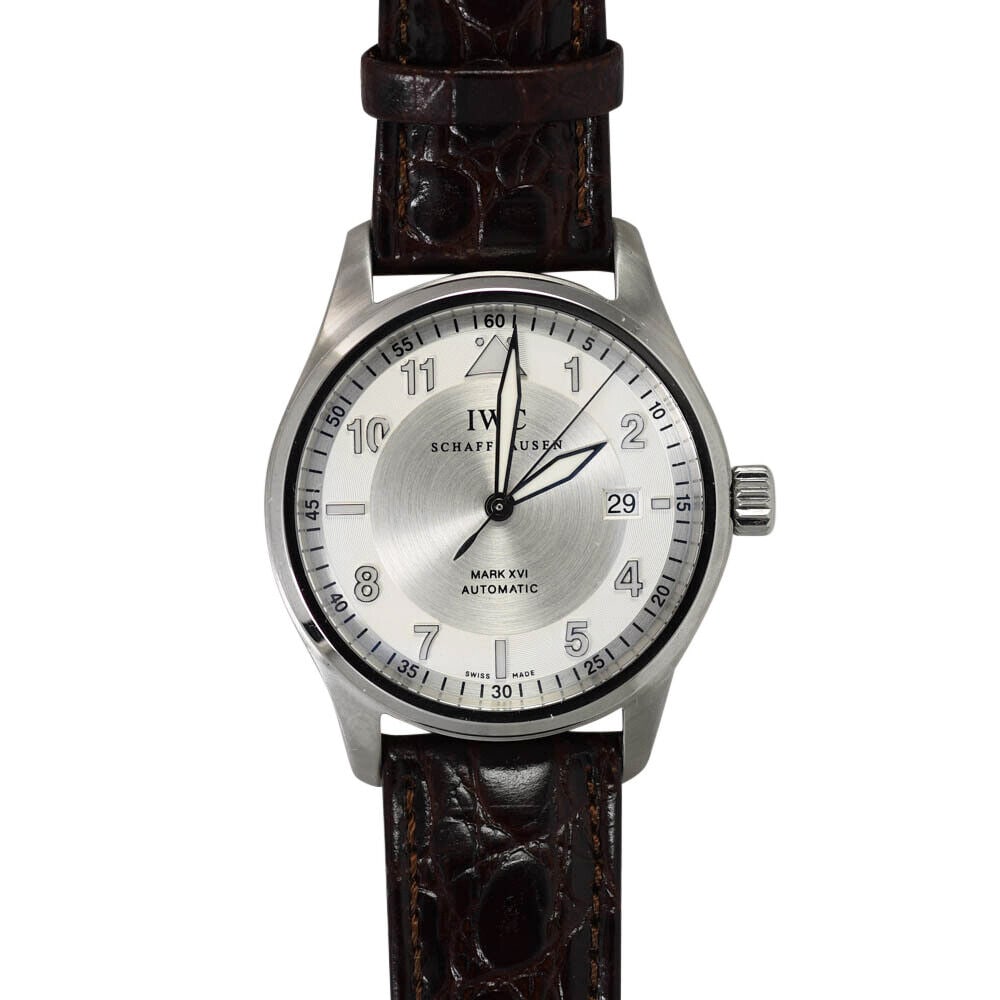 IWC Pilot Mark XV1 39mm Steel Automatic Watch with Leather Band (1 of 7)