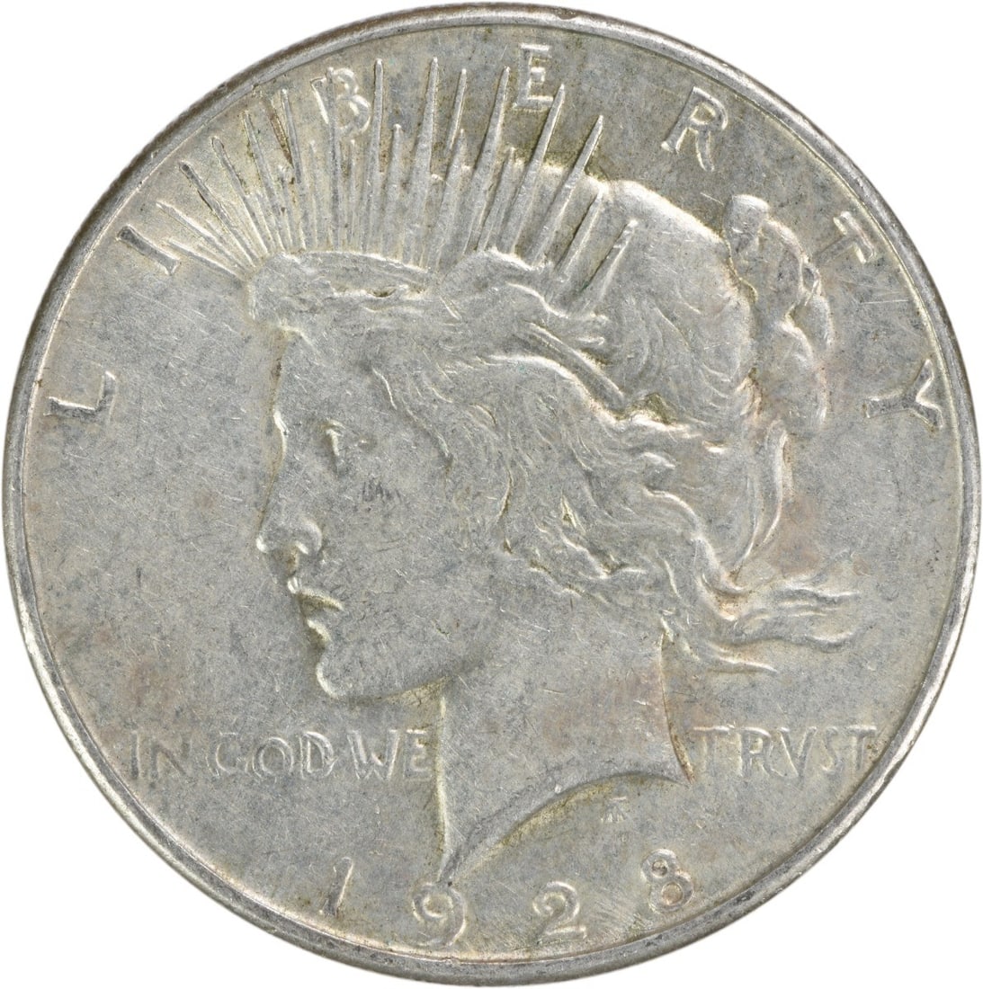 1928-S Peace Silver Dollar EF Uncertified 90% Silver Coin (1 of 2)