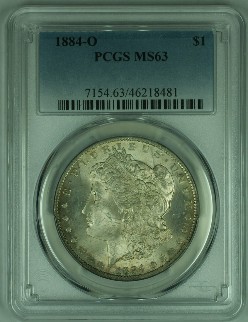 1884-O Morgan Silver Dollar PCGS MS-63 with Beautiful Toning (1 of 2)