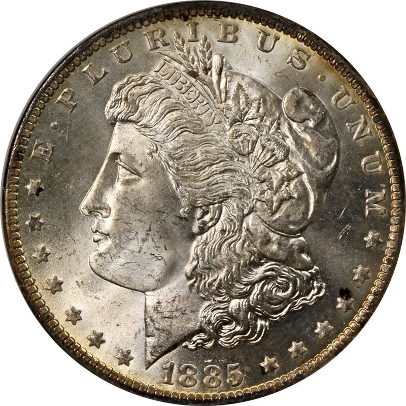 1885-O NGC MS65 Morgan Silver Dollar with Toning (1 of 4)
