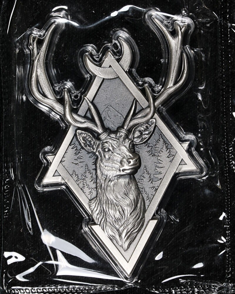 2025 Korea 2 Ounce Silver Geometric Deer Stacker Uncertified (1 of 2)