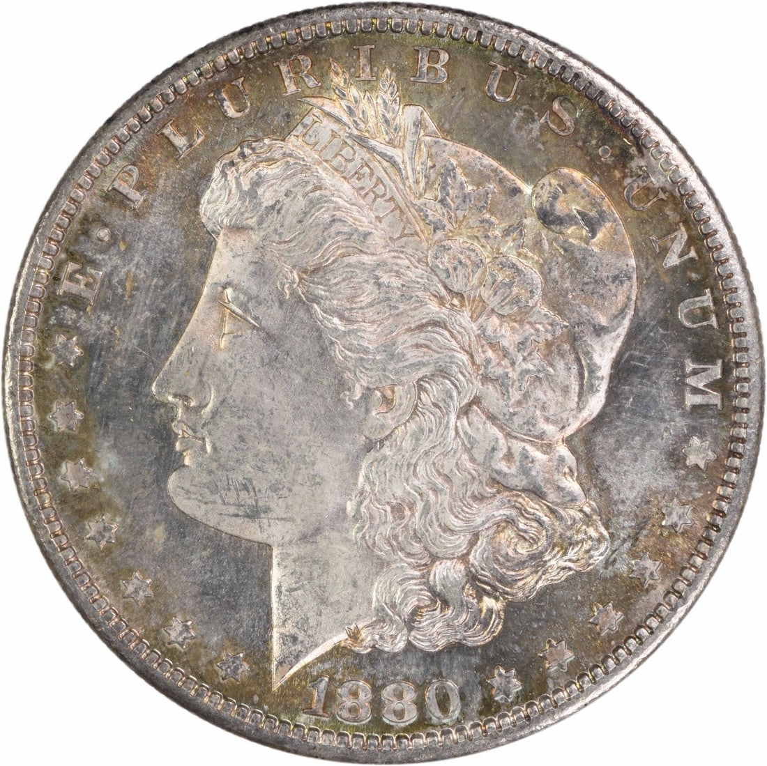 1880-S Morgan Silver Dollar Choice BU Uncertified Toned Coin (1 of 2)