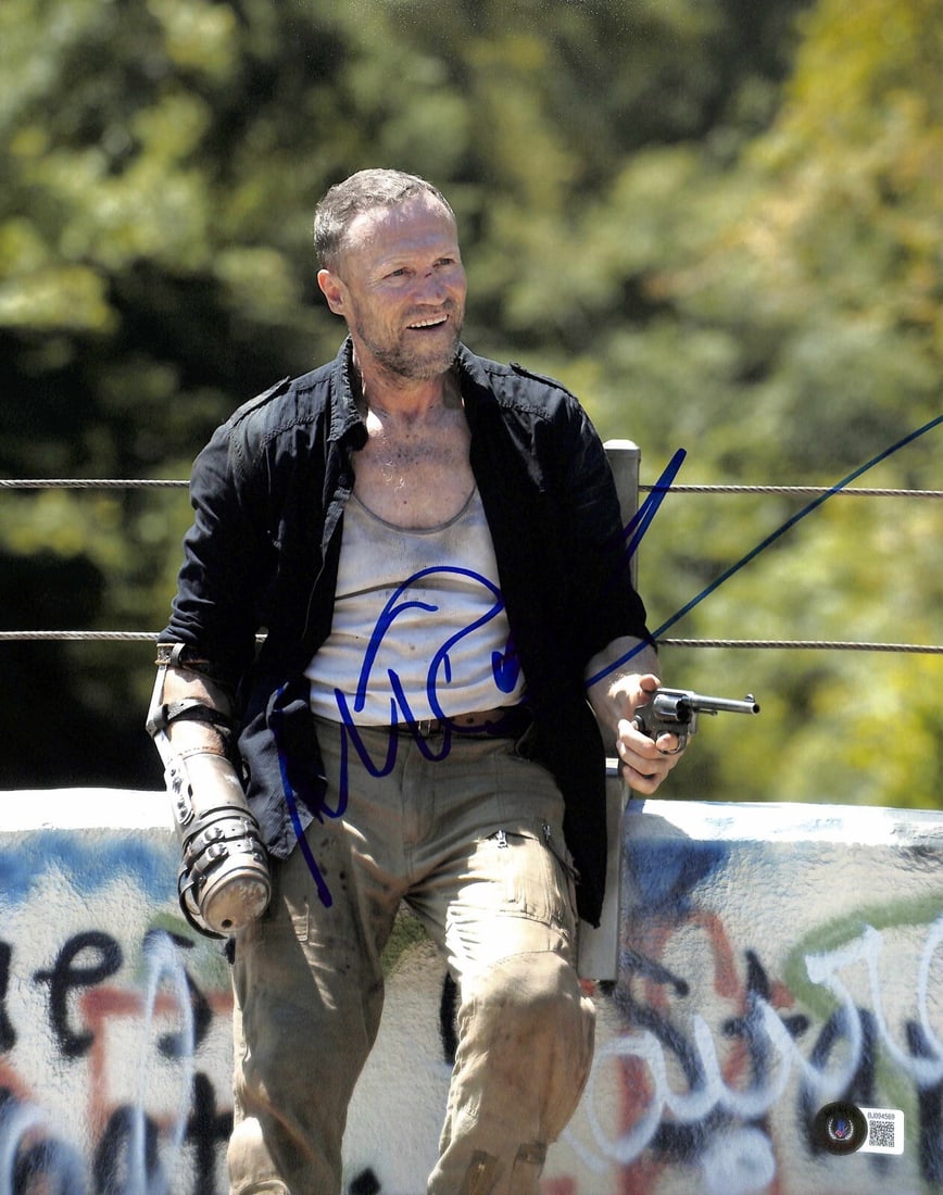 Michael Rooker Signed 11x14 Photo The Walking Dead Beckett Certified (1 of 1)