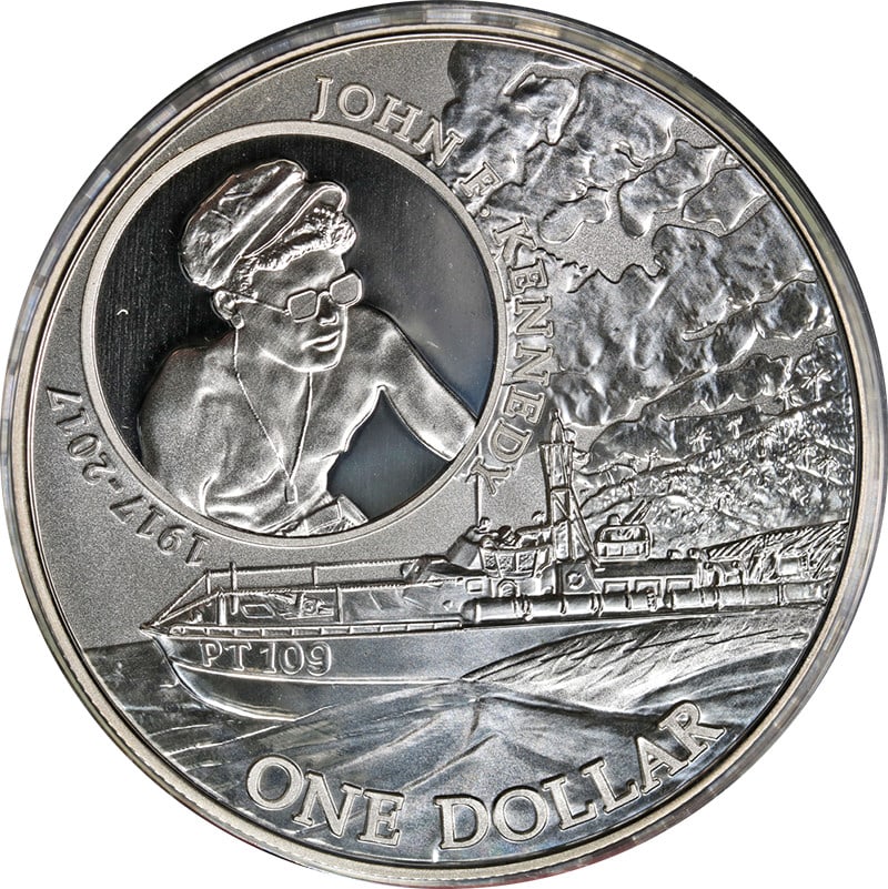 2017 Solomon Islands $1 Silver 1oz John F Kennedy Commemorative Coin OGP (1 of 4)